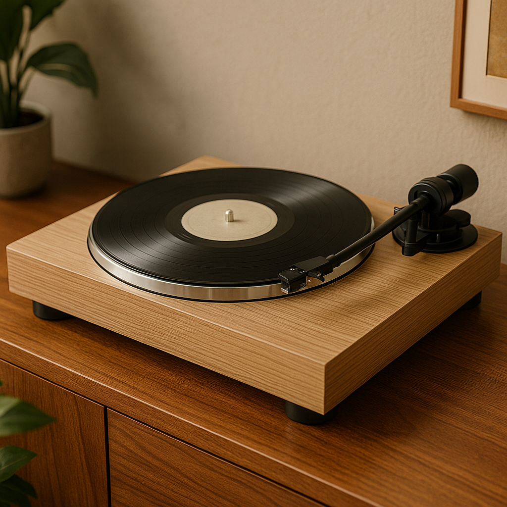 Platine Vinyle Moderne – Bluetooth & Préampli